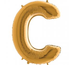 Balón písmeno C zlaté 100 cm