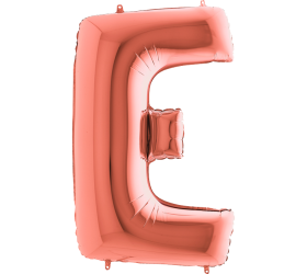 Balón písmeno E rose gold 100 cm