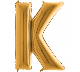 Balón písmeno K zlaté 100 cm