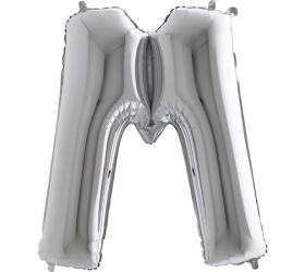 Balón písmeno M strieborné 100 cm