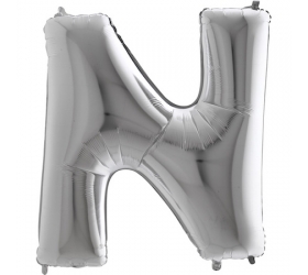 Balón písmeno N strieborné 100 cm