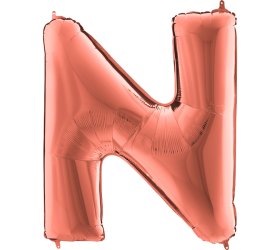 Balón písmeno N rose gold 100 cm