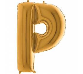 Balón písmeno P zlaté 100 cm