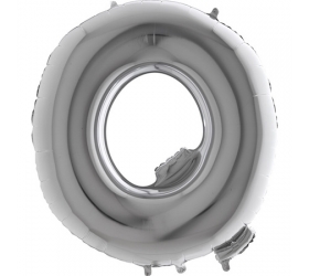 Balón písmeno Q strieborné 100 cm