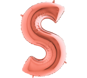 Balón písmeno S rose gold 100 cm