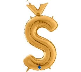 Balón písmeno Š zlaté 100 cm