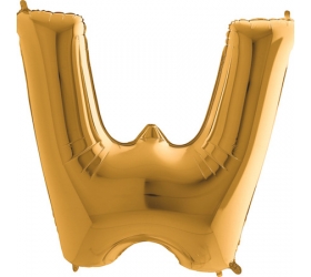 Balón písmeno W zlaté 100 cm