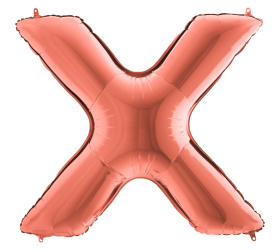 Balón písmeno X rose gold 100 cm