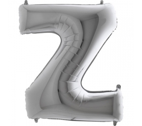 Balón písmeno Z strieborné 100 cm