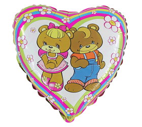 Balón Srdce Medvedíkovia