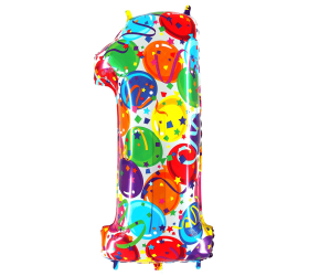 Balón číslo 1 balóny 35 cm