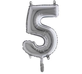 Balón číslo 5 strieborné 35 cm