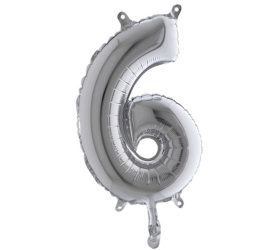 Balón číslo 6 strieborné 35 cm