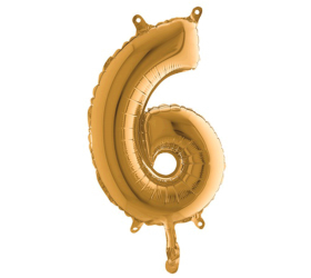 Balón číslo 6 zlaté 35 cm