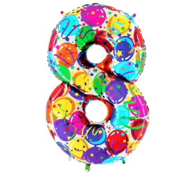 Balón číslo 8 balóny 35 cm