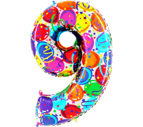 Balón číslo 9 balóny 35 cm