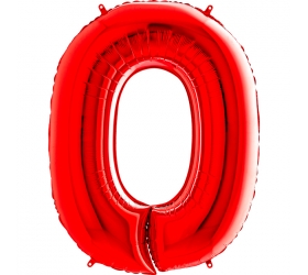 Balón číslo 0 červené 66 cm