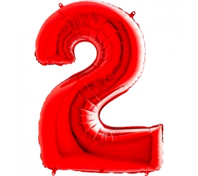 Balón číslo 2 červené 66 cm