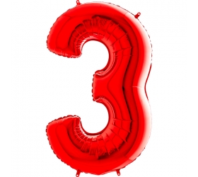 Balón číslo 3 červené 66 cm