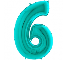 Balón číslo 6 tyrkys 66 cm