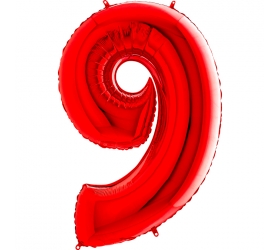 Balón číslo 9 červené 66 cm