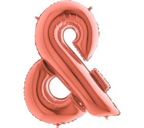Balón symbol & rose gold veľké