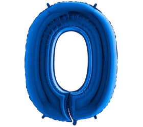 Balón číslo 0  modré 100 cm