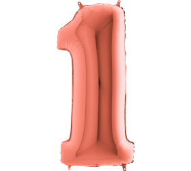 Balón číslo 1 rose gold 100 cm