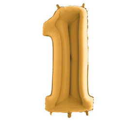 Balón číslo 1 zlaté 100 cm