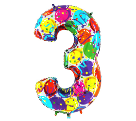 Balón číslo 3 párty 100 cm