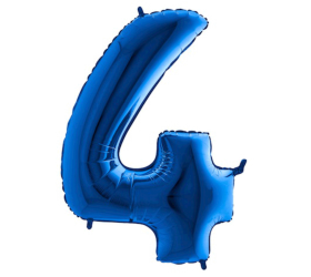 Balón číslo 4 modré 100 cm