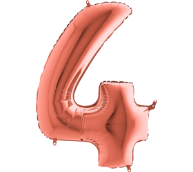 Balón číslo 4 rose gold 100 cm