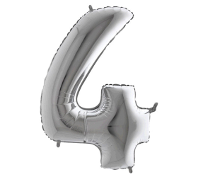 Balón číslo 4 strieborné 100 cm