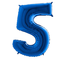 Balón číslo 5 modré 100 cm