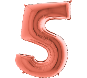 Balón číslo 5 rose gold 100 cm