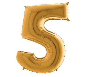 Balón číslo 5 zlaté 100 cm