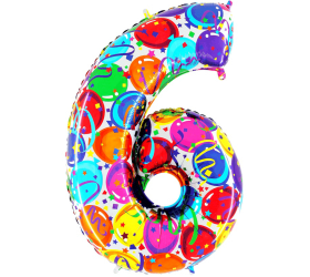 Balón číslo 6 párty 100 cm