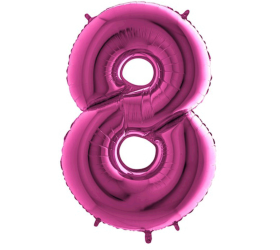 Balón číslo 8 ružové 100 cm