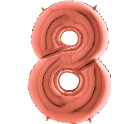 Balón číslo 8 rose gold 100 cm