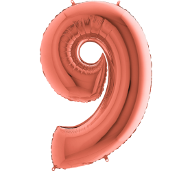 Balón číslo 9 rose gold 100 cm