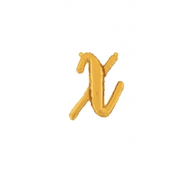 Balón písmeno malé zlaté X script