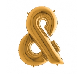 Balón písmeno& zlaté 35 cm