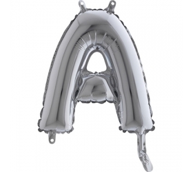 Balón písmeno A strieborné 35 cm