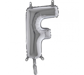 Balón písmeno F strieborné 35 cm