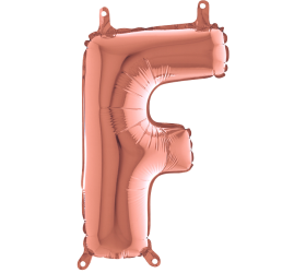 Balón písmeno F rose gold 35 cm