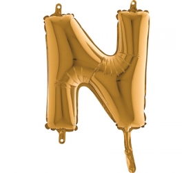 Balón písmeno N zlaté 35 cm