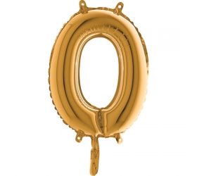 Balón písmeno O zlaté 35 cm