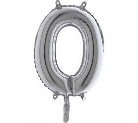 Balón písmeno O strieborné 35 cm