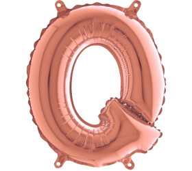 Balón písmeno Q rose gold 35 cm