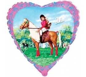 Balón Barbie na koni